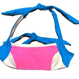 93 Play Street Parker Halter Bikini Top in Bubblegum Lagoon – Size S